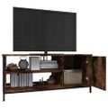 vidaXL TV skrinka dymový dub 100x40x45 cm spracované drevo