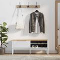 vidaXL Lavica do chodby FLORO Biela 115 x 40 x 45 cm