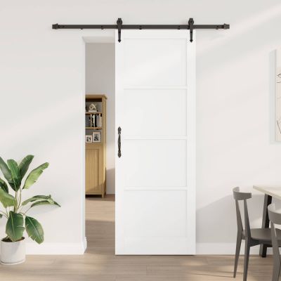 vidaXL Posuvné dvere ORKDAL Biela a čierna 83 x 232 cm