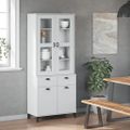 vidaXL Vysoká skrinka VIKEN biela 80x40x190 cm borovicový masív