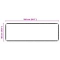 vidaXL Behúň koberec Čierna 50 x 150 cm 100% Polypropylén Tuft