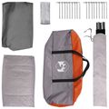 vidaXL Stan chata Šedá a oranžová Pre 8 osôb Polyester a oceľ