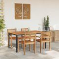 vidaXL Vonkajší stôl Prírodná a čierna 150 x 90 x 75 cm
