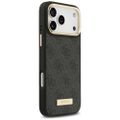 Puzdro Guess 4G Logo Plate MagSafe pre iPhone 17 Pro Max čierne
