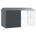 vidaXL Klietka pre vtákov Antracit 430 x 208 x 247 cm Pozinkovaná oceľ
