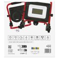 LED reflektor ELION 50W, červeno-čierny, IP65, 8000 lm, neutrálna biela