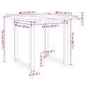 vidaXL Jedálenský stolík v tvare O 80x80x75,5 cm borovica a oceľ