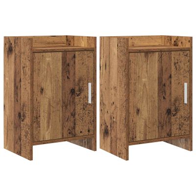 vidaXL Nočné stolíky 2 pcs Staré drevo 40 x 30 x 60 cm