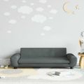 vidaXL Detská pohovka tmavosivá 100x54x33 cm zamat