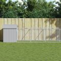 vidaXL Búda pre psa so strechou bledosivá 117x813x123 cm pozin. oceľ