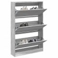 vidaXL Botník sivý dub sonoma 80x21x125,5 cm spracované drevo