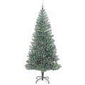 vidaXL Umelý vianočný stromček, snehom obalený, s LED svetlom 240 cm