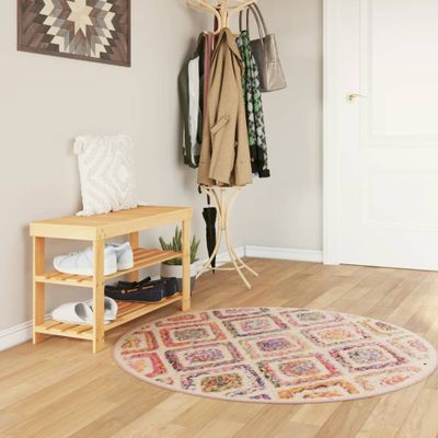 vidaXL Koberec prateľný viacfarebný Ø 120 cm