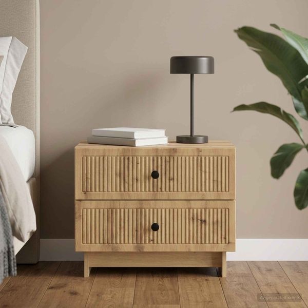 vidaXL Nočný stolík Dub artisan 62 x 34,5 x 47,5 cm Kompozitné drevo
