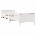 vidaXL Rám postele s predĺžiteľným matracom Biela 80 x 200 cm