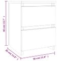 vidaXL Nočné stolíky 2 ks dymový dub 30x30x40 cm spracované drevo