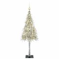 vidaXL Vianočný stromček s 150 LED-i Biela 120 cm PE a oceľ