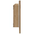 vidaXL LED kúpeľňové zrkadlo dub artisan 100x8,5x37cm, pracované drevo