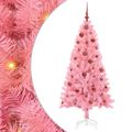 vidaXL Vianočný stromček Ružová 150 cm PVC