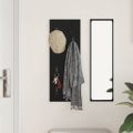 vidaXL Vešiak na stenu Nástenná montáž Čierny dub 30 x 1,5 x 80 cm