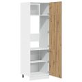 vidaXL Skrinka na chladničku “Lyon” Artisan Dub 60x57x207 cm