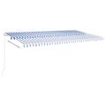 vidaXL Ručne zaťahovacia markíza 600x350 cm modrá a biela
