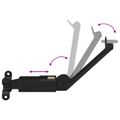vidaXL Hinge na podporu viečka 12 ks Čierna 192 x 32 x 50 mm Oceľ