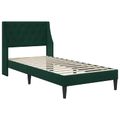 vidaXL Rám postele s matracom s matracmi Tmavozelená 80 x 200 cm Zamat