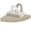 vidaXL Plávajúce rohové police 4 ks, dubové 25x25x3,8 cm, MDF
