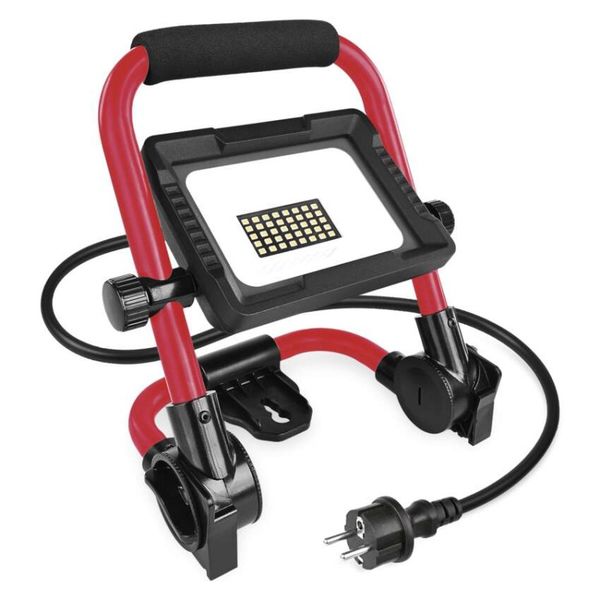 LED reflektor ELION 20W, červeno-čierny, IP65, 3000 lm, neutrálna biela