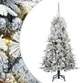 vidaXL Umelý Sklápací Vianočný Stromček Biela 150 cm PE a PVC