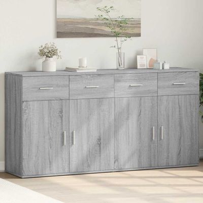 vidaXL Komody 2 ks sivé sonoma 79x38x80 cm kompozitné drevo