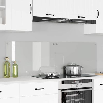 vidaXL Kuchynský obklad 2 pcs Priehľadná 80 x 50 cm tvrdené sklo