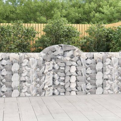 vidaXL Oblúkové gabiónové koše 25 ks 200x30x100/120cm pozinkov. železo