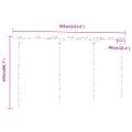 vidaXL Bambusová pergola 385x40x205 cm