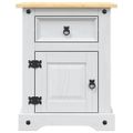 vidaXL Nočný stolík biely 53x39x67 cm mexická borovica Corona Range