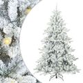 vidaXL Umelý Sklápací Vianočný Stromček Biela 240 cm PVC a oceľ