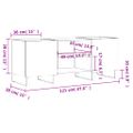 vidaXL Skrinka na platne betónovosivá 121x38x48 cm kompozitné drevo