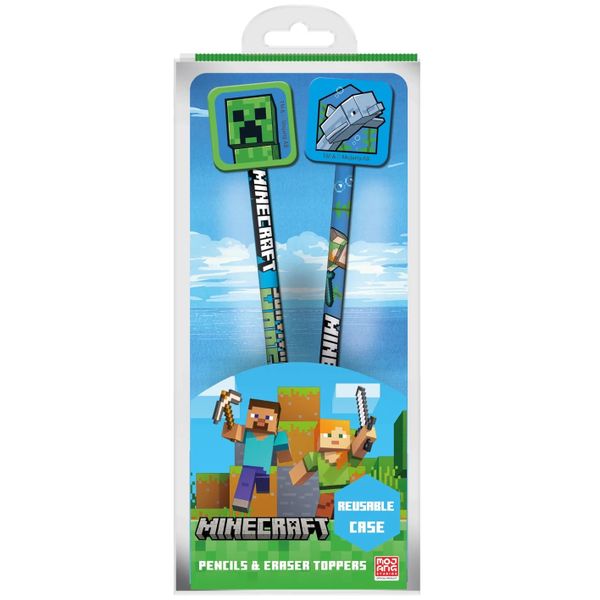 Sada ceruziek s gumou Minecraft, 2 ks