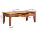 vidaXL Konferenčný stolík Hnedá 110 x 55 x 40 cm Masívne mango drevo