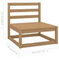 vidaXL 4-dielna záhradná sedacia súprava medovo-hnedá borovicový masív