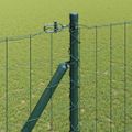 vidaXL Európsky plot s hrotmi 10 x 1,6 m PVC potiahnutá oceľ Zelená