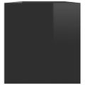 vidaXL Úložný box na vinyly, lesklý čierny 71x34x36cm kompozitné drevo