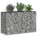 vidaXL Gabiónová vyvýšená posteľ 130 x 50 x 80 cm Pozinkovaná oceľ