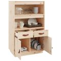 vidaXL Vysoká skrinka 67x40x108,5 cm masívna borovica