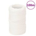 vidaXL Lodné lano biele 2 mm 100 m polypropylén