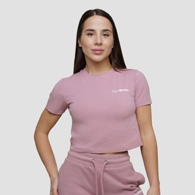 Dámske tričko Cropped Agile Woodrose - GymBeam, veľkosť XS, veľkosť oblečenia XS