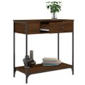 vidaXL Konzolový stolík hnedý dub 75 x 34,5 x 75 cm kompozitné drevo