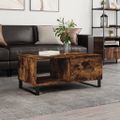 vidaXL Konferenčný stolík dymový dub 90x50x40 cm kompozitné drevo