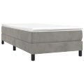 vidaXL Posteľný rám s boxspringom bledosivý 90x190 cm zamat